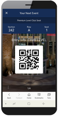 mobile view of account manager with barcode displayed